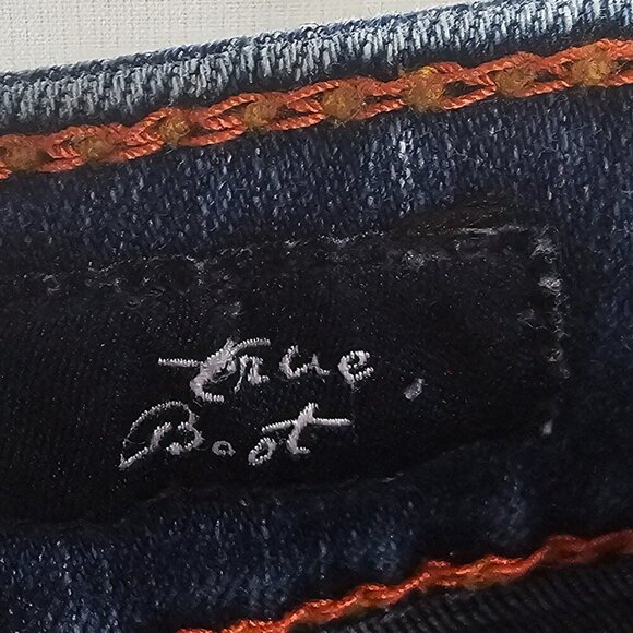 UNIONBAY Blue Y2K True Boot Cut Distressed Low-Rise Jeans 3 - Picture 12 of 13